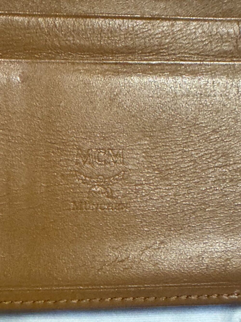 Vintage Authentic MCM Visetos Medium Trifold Wallet Cognac w/Dust Bag & COA - Picture 13 of 14
